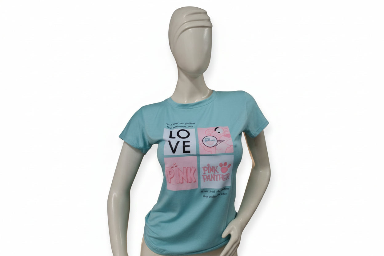 Camisa Azul estampada